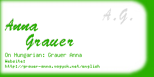 anna grauer business card